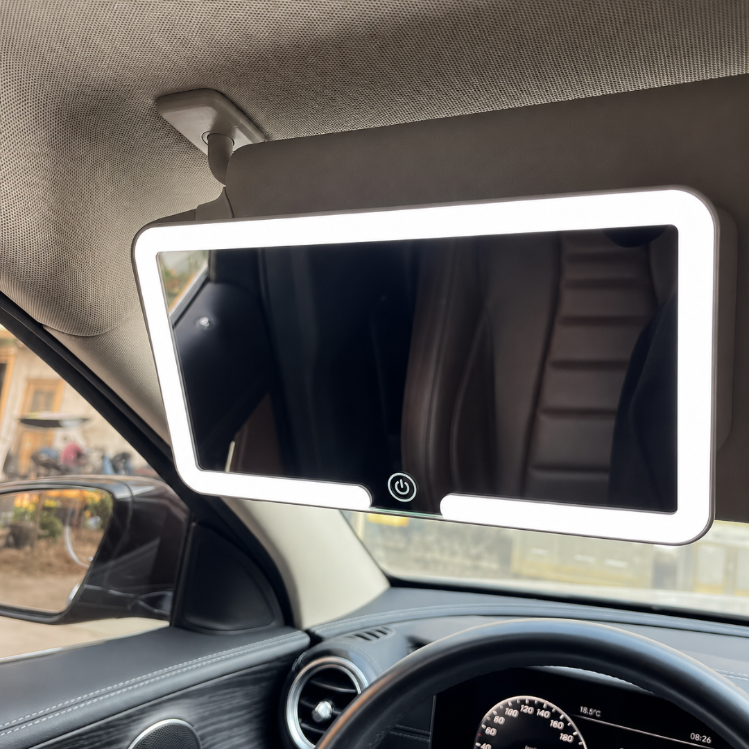 Espelho de Beleza LED para Carro