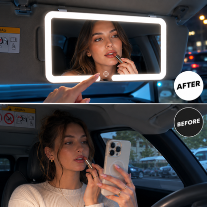 Espelho de Beleza LED para Carro